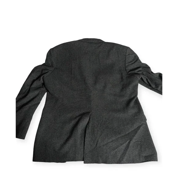 Vintage Wool Blended Robert Stock Blazer Nailshead Patterned Gray 42 - Picture 3 of 5